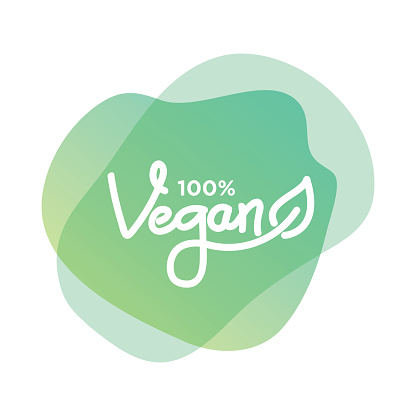Vegan lettering. Natural meal fresh products logo. Ecology farm bio food vector premium badges stock illustration