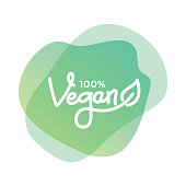 istock Vegan lettering. Natural meal fresh products logo. Ecology farm bio food vector premium badges stock illustration 1388620793