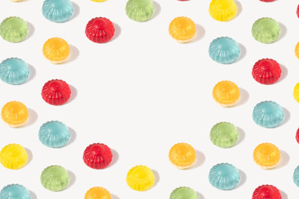 istock Daisy flowers soft candy with copy space on a bright white background. 1388620939