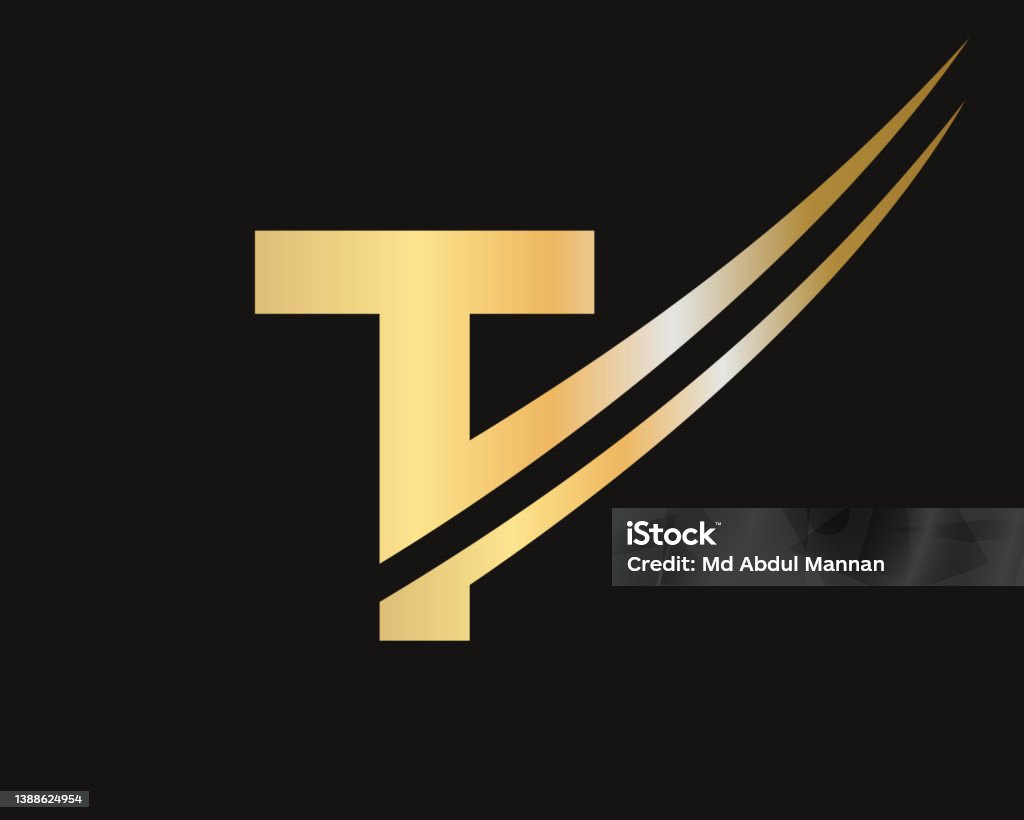 Script T Logo Initial Abstract Script Letter T Logo Design Vector Template Stock ...