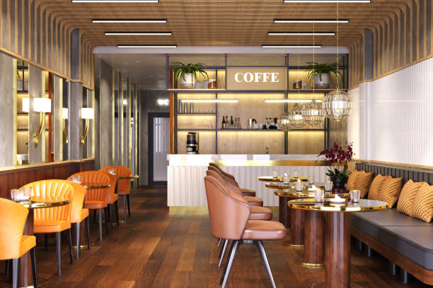 istock 3D render of cafetaria and restaurant 1388628820
