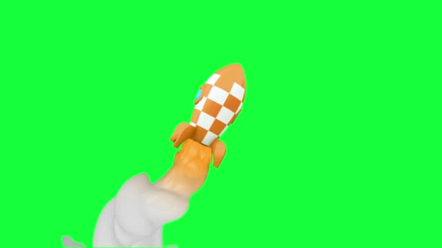 3d Flying rocket animation.