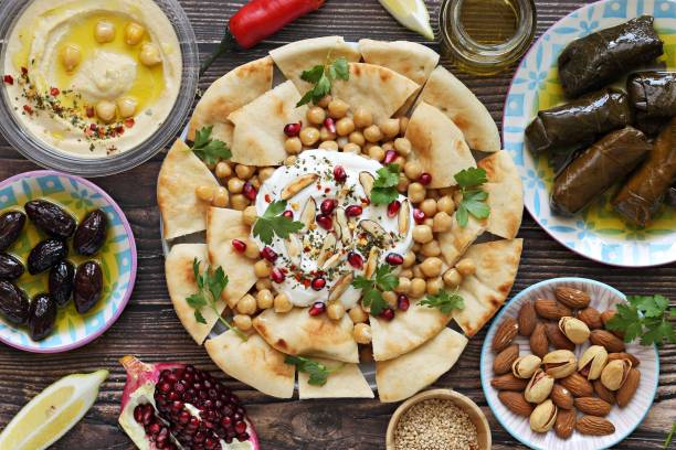 istock Traditional Lebanese dishes assortment. 1388632082
