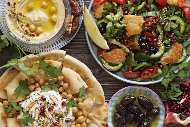 istock Traditional Lebanese dishes assortment. 1388632131