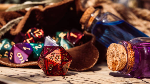 istock Close-up image of a red 20 sided die 1388632183