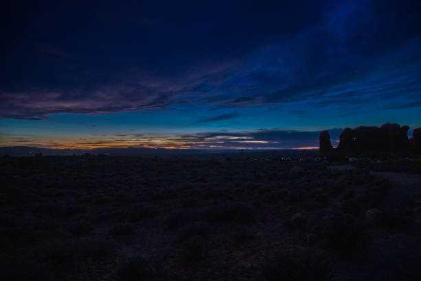 istock Sunset in Arches National Park located in Utah 1388635612