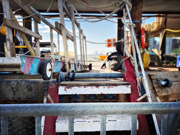 istock Stairs on to a Construction Barge 1388636527