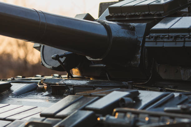 istock Tank muzzle. War concept. Military equipment. Defense weapon 1388636686