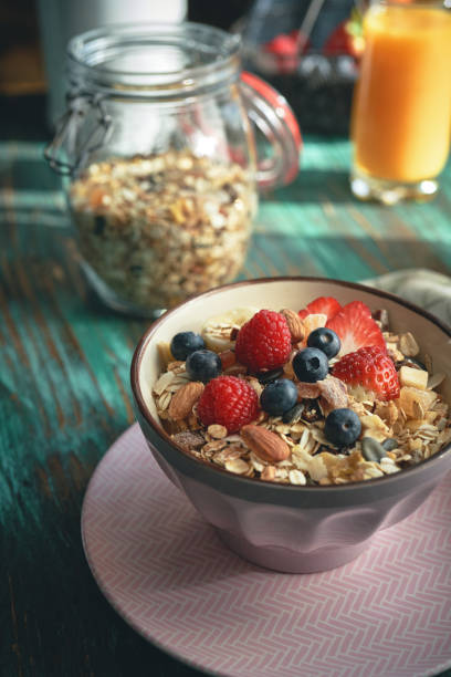 istock Healthy Muesli with Fresh Berries for Breakfast 1388637401