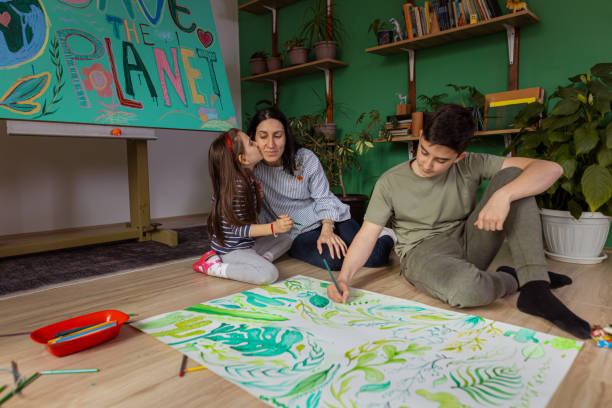 istock Love and joy between mother and her kids 1388637458