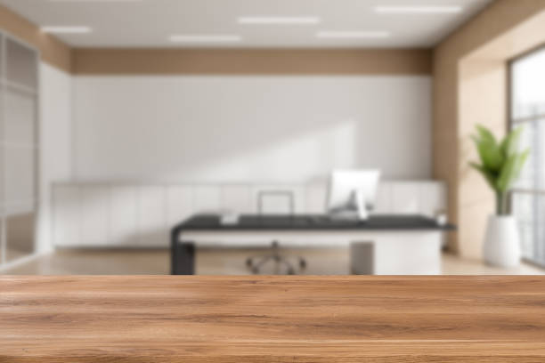 istock Bright office room interior with perfect place for advertisement 1388638616