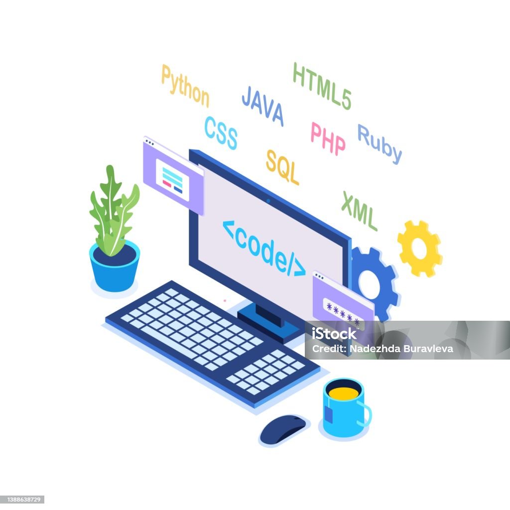 Software Development Programming Language Coding Digital Technology ...
