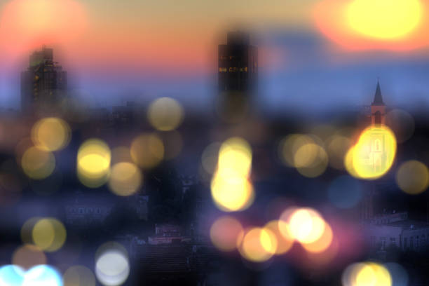 Night in the Istanbul city. (Bokeh)