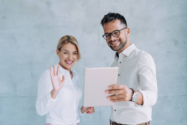 istock Business team in video conference. 1388642108