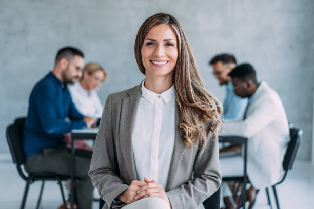 istock Successful businesswoman in the office. 1388642667