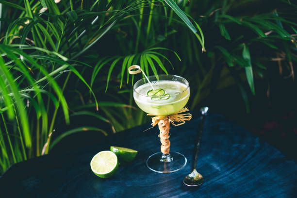 istock Cucumber gimlet cocktail served in martini glass 1388646015