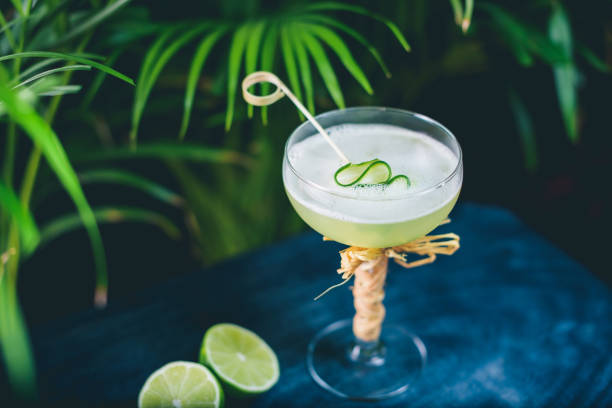 istock Cucumber gimlet cocktail served in martini glass 1388646027