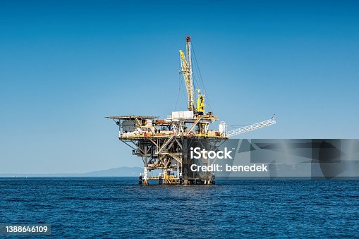 istock Offshore Oil Platform California USA 1388646109