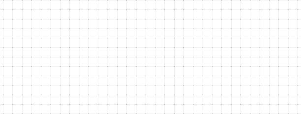 stockillustraties, clipart, cartoons en iconen met grid paper with dots. square graph background. architect project texture. school math sheet. notebook pattern. checkered backdrop of map. geometric banner. technical blank. vector illustration - rooster gefabriceerd object