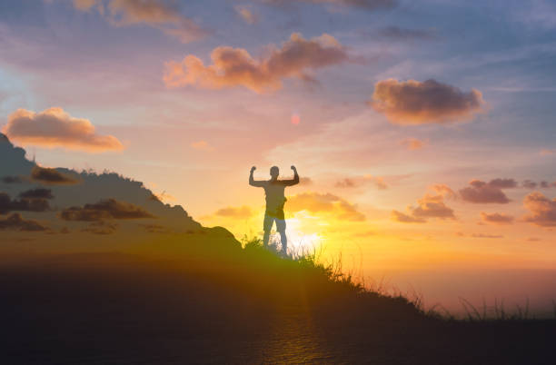 istock Man hiker enjoying the beautiful view. 1388654465