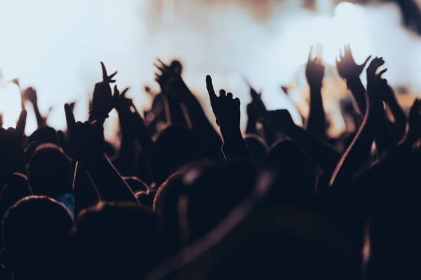 istock Concert crowd on a music concert 1388666879