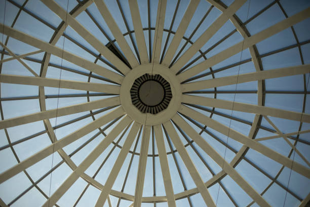 istock Dome of shopping center. Ceiling in building. Skylight. 1388666992