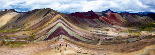 istock Aerial panorama of Rainbow Mountain in Cusco, Peru 1388677026
