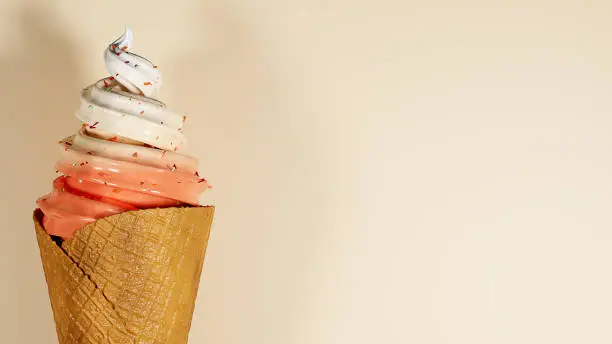 Photo of 3D Rendering Ice Cream Cone 148