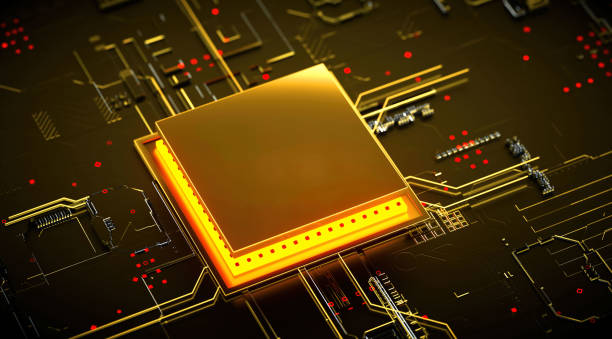 istock 3D rendering of cyberpunk AI. Circuit board. Technology background. Central Computer Processors CPU and GPU concept. Motherboard digital chip. Tech science background. 1388679422