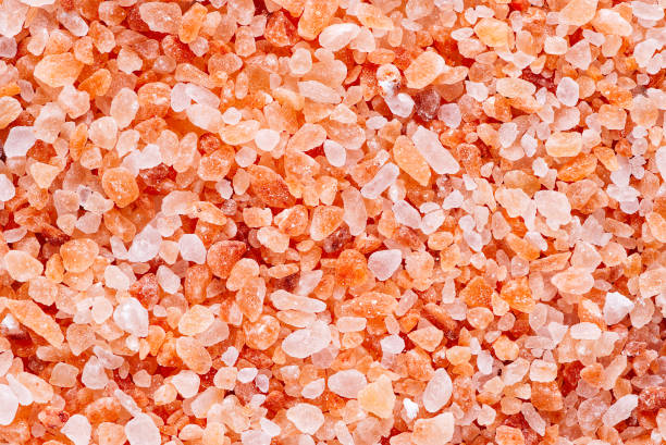 istock Indus himalayan pink salt abstract background. pink sea salt 1388680710