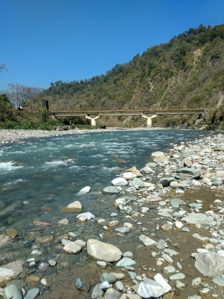 istock Scenic View Of River Stream Amidst Trees Near camp side view 1388691362