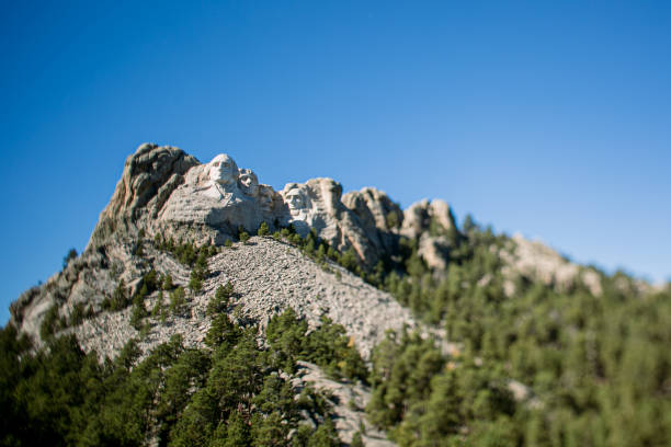 Mount Rushmore National Memorial, South Dakota. View on a sunny summer day.