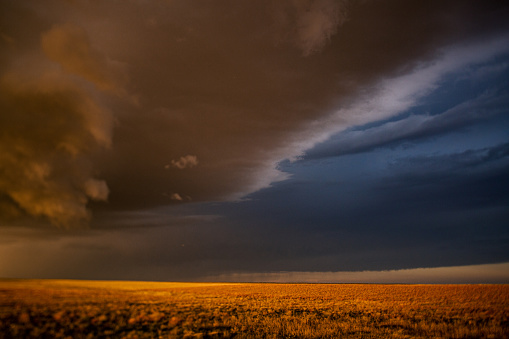 Dramatic clouds in eastern Colorado. Shot with a tilt shift lens.