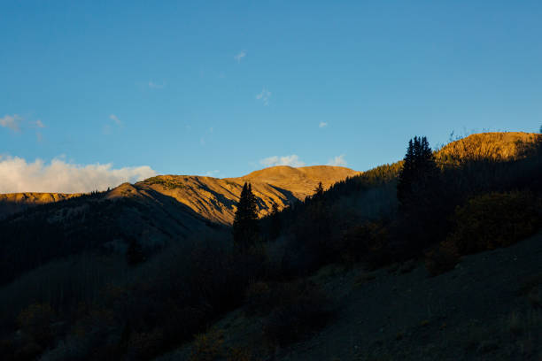 Road trip photos from traveling through the Rocky Mountains in Colorado at sunrise in early October.