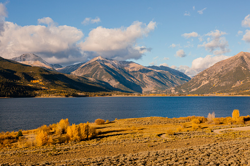 Road trip photos from traveling through the Rocky Mountains in Colorado at sunrise in early October.