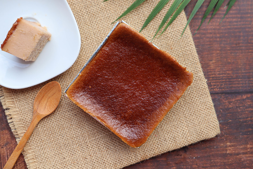 Traditional Thai dessert made from egg, taro, palm sugar and flour