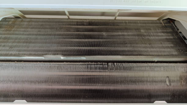 istock Dirty air conditioner old blower fan and coil 1388702368
