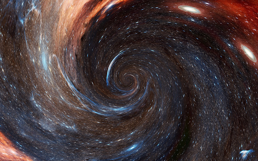 Tornado of stars Black hole universe galaxy wormhole, Parallel world, matter absorption, Universal chaos nebula of stars abstract cosmos background