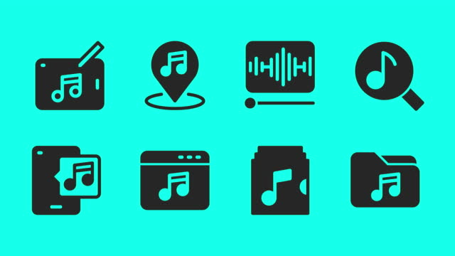 Music Concept Icons - Vector Animate