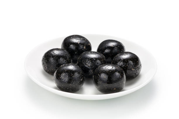 istock Black sesame ball in a plate 1388709111
