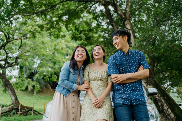 istock Three friends on a road trip and having fun 1388710933