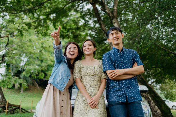 istock Three friends on a road trip and having fun 1388710944