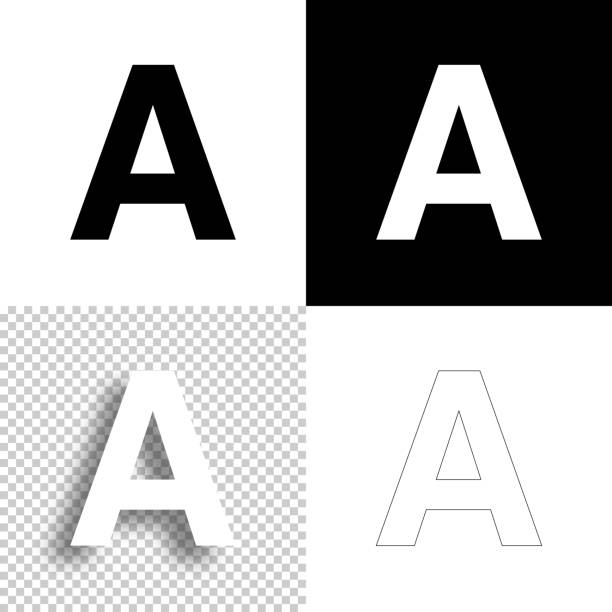 141 Letter A On A Black Background Illustrations & Clip Art - iStock