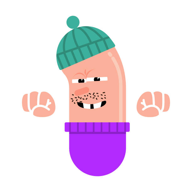 Comics Caricature, comics, vector illustration. mans hand in zak stock illustrations