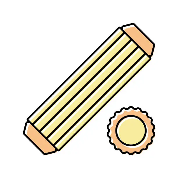 Vector illustration of dowel screw color icon vector illustration