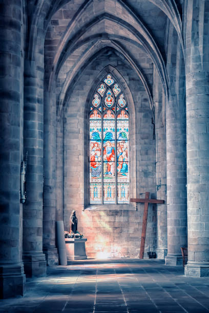 istock Day light into the church 1388719713