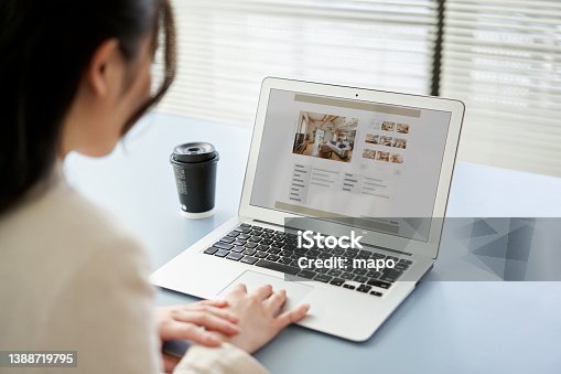 istock Asian women viewing real estate websites on a computer 1388719795