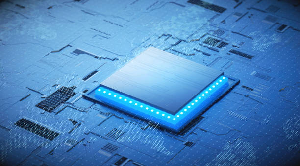 istock 3D rendering of cyberpunk AI. Circuit board. Technology background. Central Computer Processors CPU and GPU concept. Motherboard digital chip. Tech science background. 1388720048