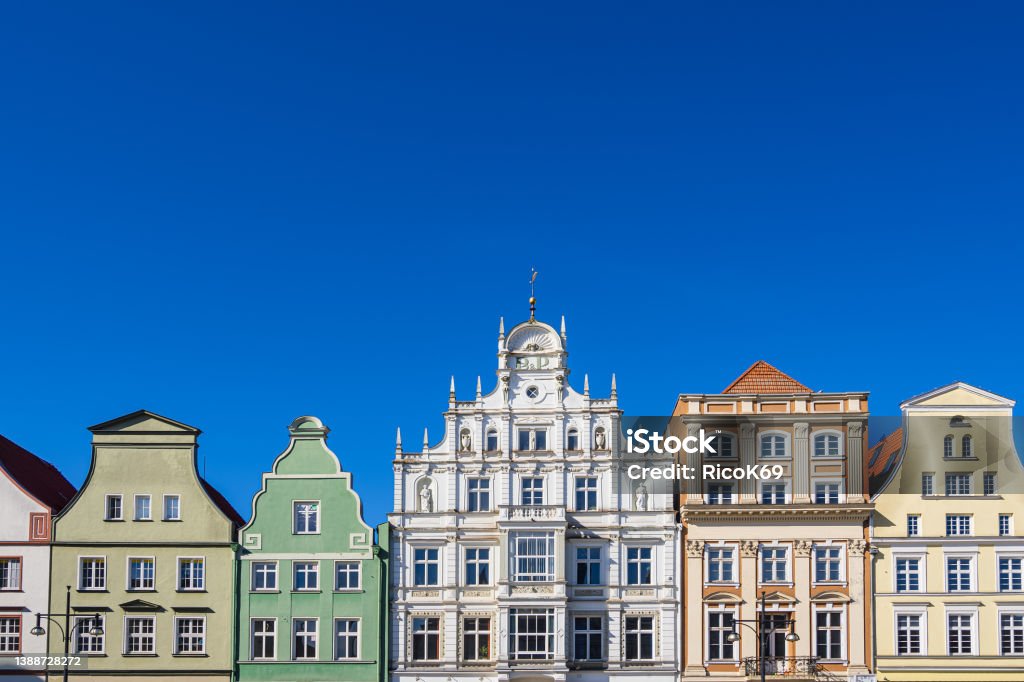 View to historical gables in Rostock, Germany View to historical gables in Rostock, Germany. Rostock Stock Photo