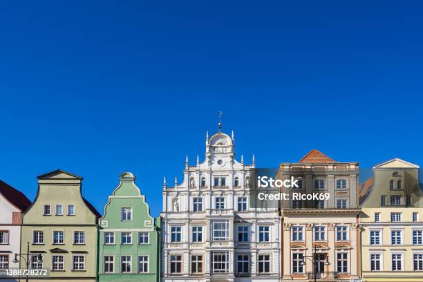 View To Historical Gables In Rostock Germany Stock Photo - Download Image Now - Rostock, House, Architecture
